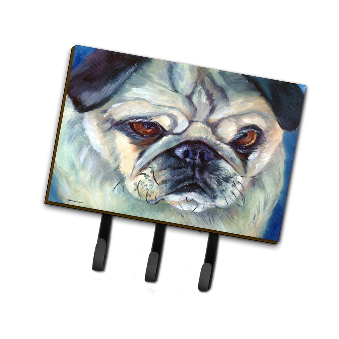 Pug in Thought Leash or Key Holder