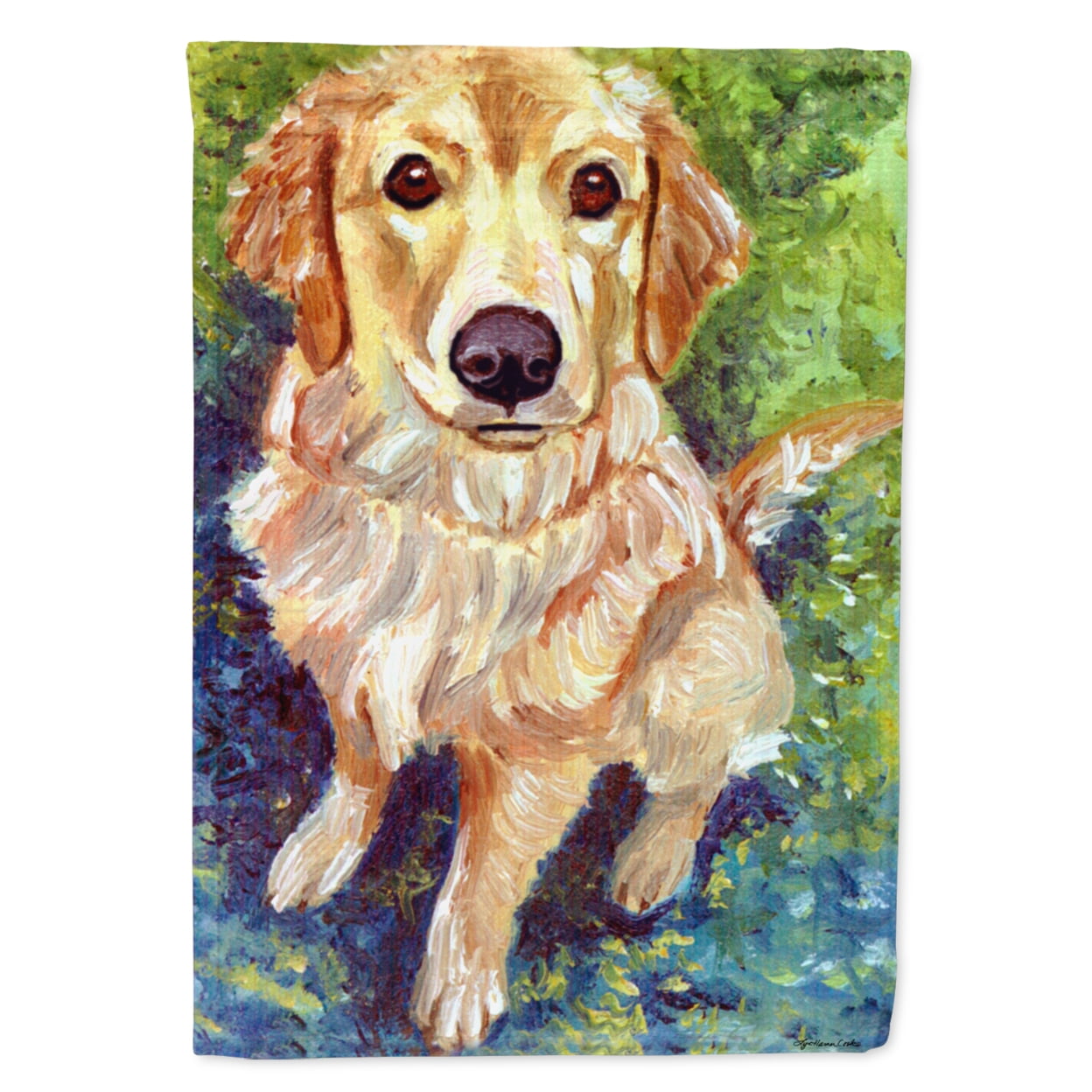 Golden Retriever Patience Garden Size Flag