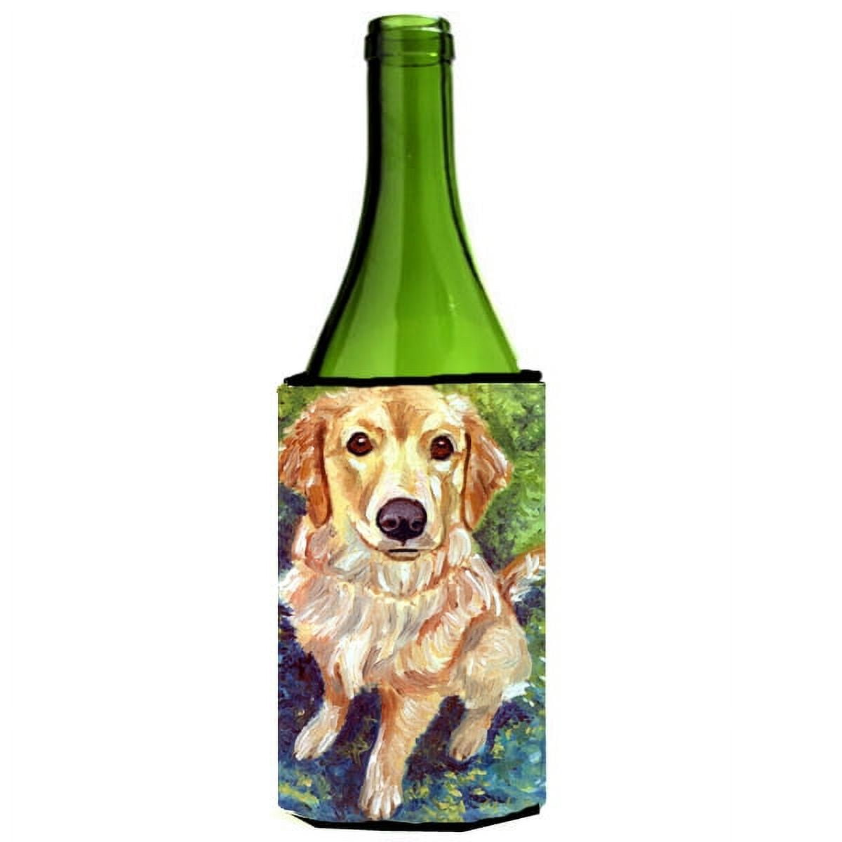 Picture of Carolines Treasures 7428LITERK Golden Retriever Patience Wine Bottle Beverage Insulator Hugger