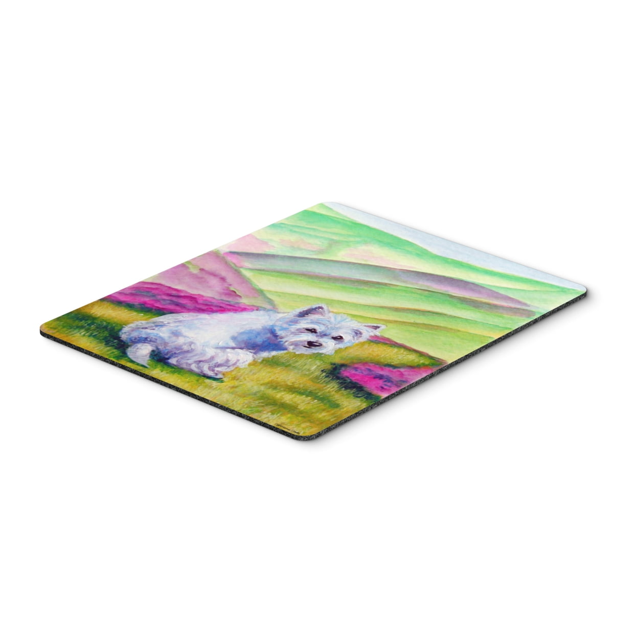 Westie Long Road Ahead Mouse Pad, Hot Pad or Trivet