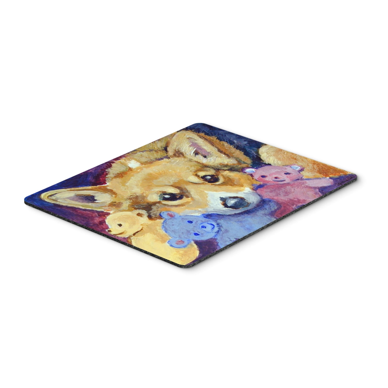 Corgi With all the toys Mouse Pad, Hot Pad or Trivet