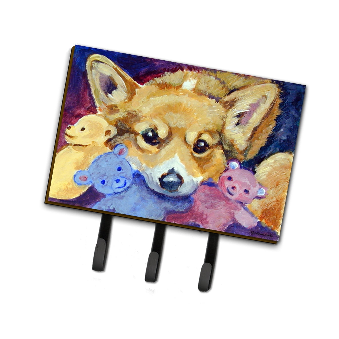 Corgi With all the toys Leash or Key Holder