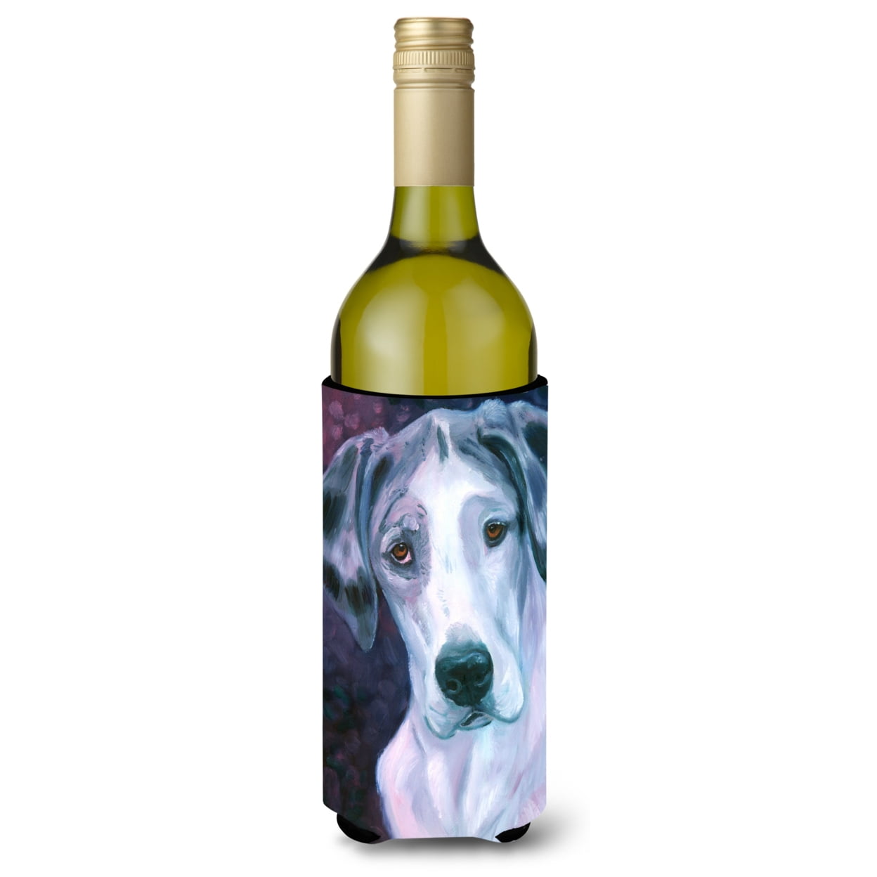 Picture of Carolines Treasures 7441LITERK Curious Great Dane Wine Bottle Beverage Insulator Hugger