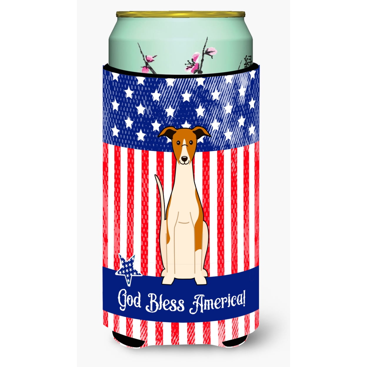BB3094TBC Patriotic USA Whippet Tall Boy Beverage Insulator Hugger
