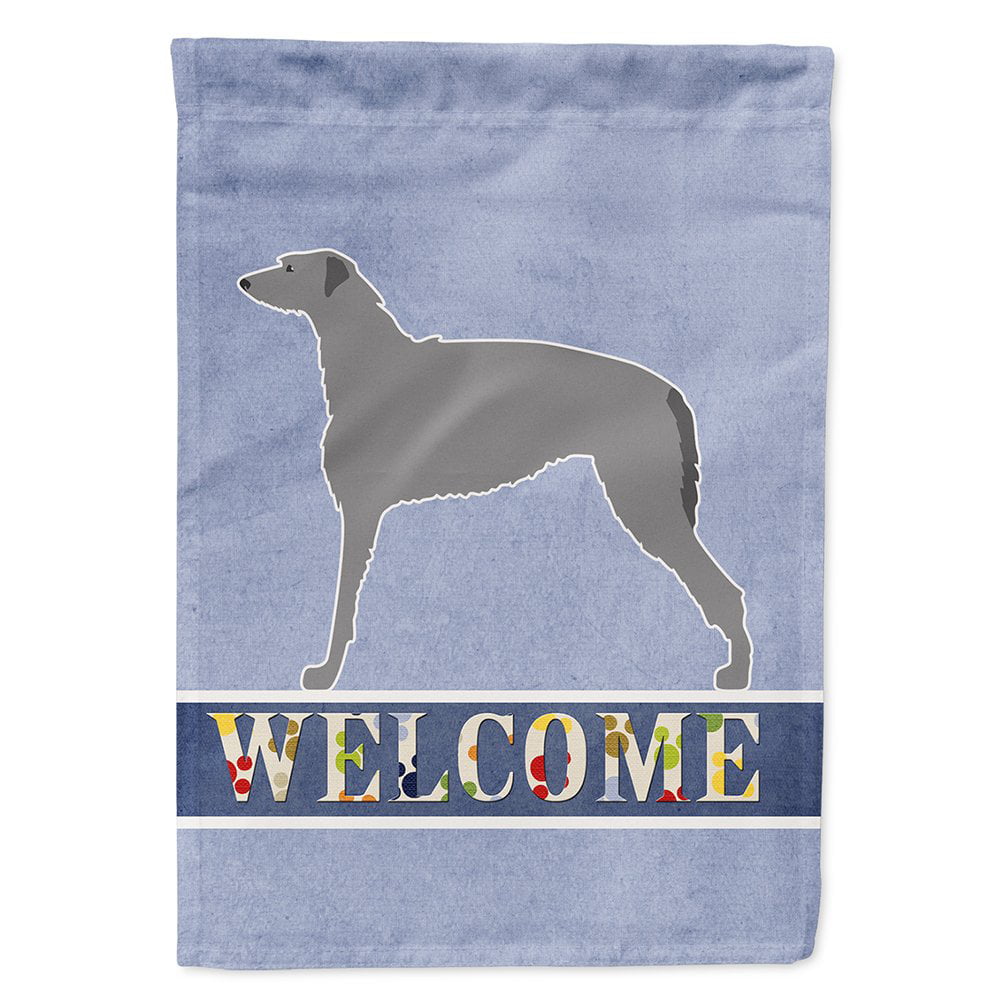 Scottish Deerhound Welcome Flag Canvas House Size