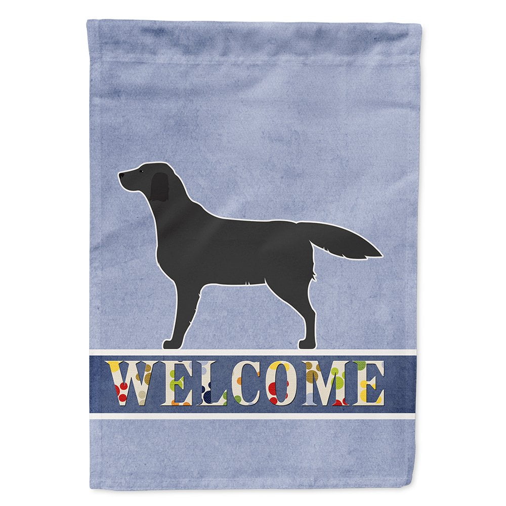 Black Labrador Retriever Welcome Flag Canvas House Size