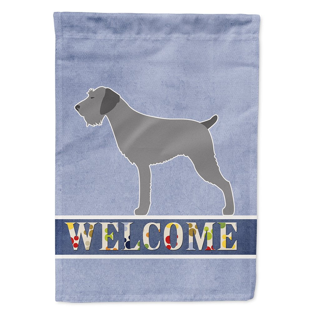 German Wirehaired Pointer Welcome Flag Canvas House Size