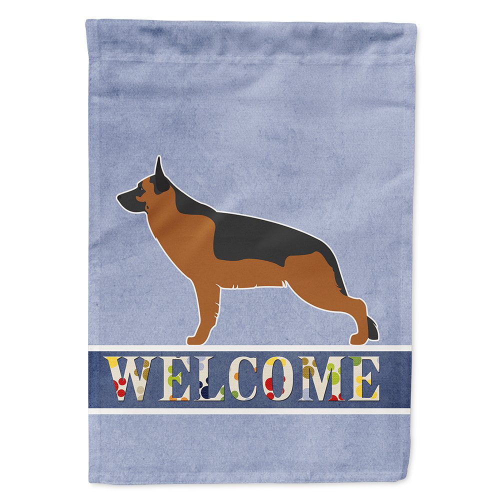 German Shepherd Welcome Flag Canvas House Size