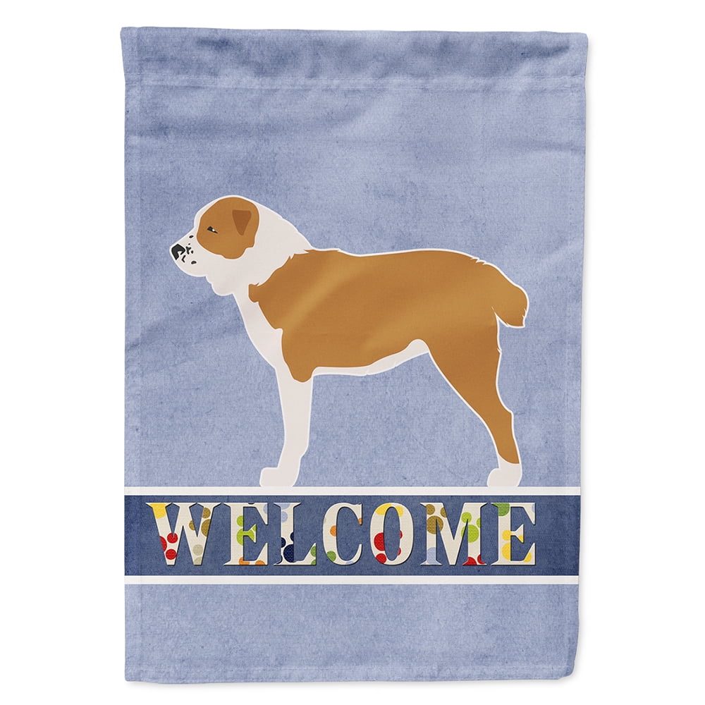 Central Asian Shepherd Dog Welcome Flag Canvas House Size