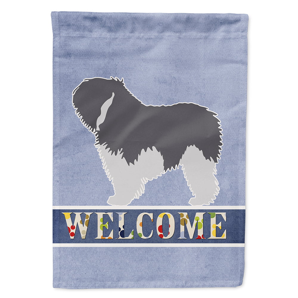 Polish Lowland Sheepdog Dog Welcome Flag Canvas House Size