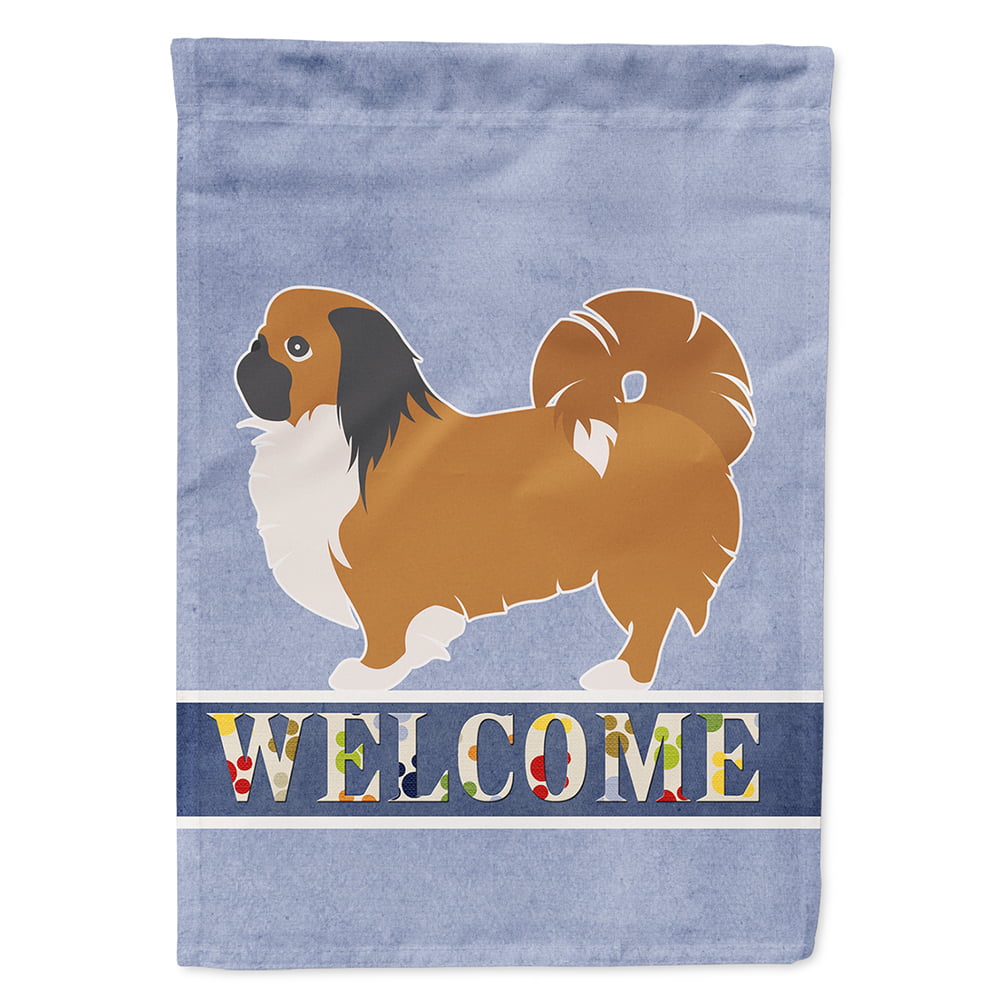 Pekingese Welcome Flag Canvas House Size
