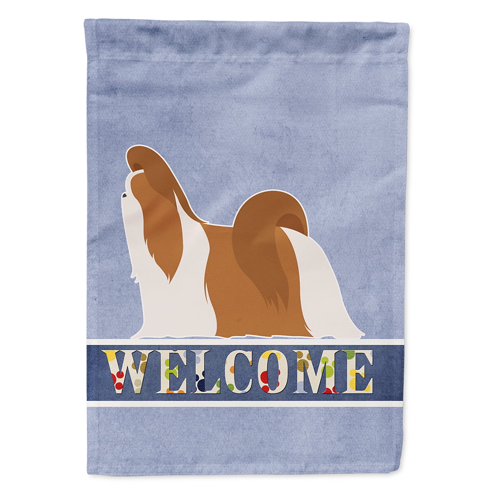 Shih Tzu Welcome Flag Canvas House Size