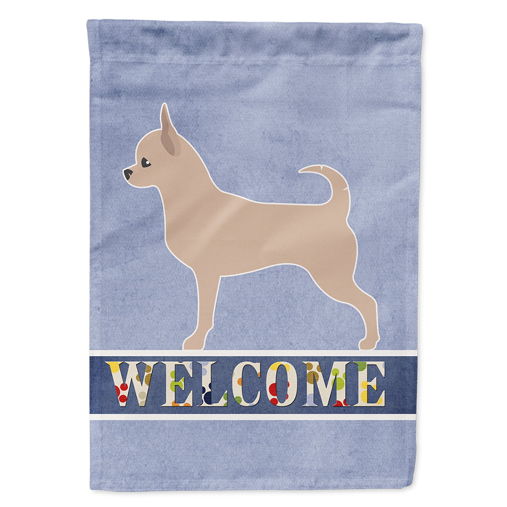 BB5554CHF Chihuahua Welcome Flag Canvas House Size