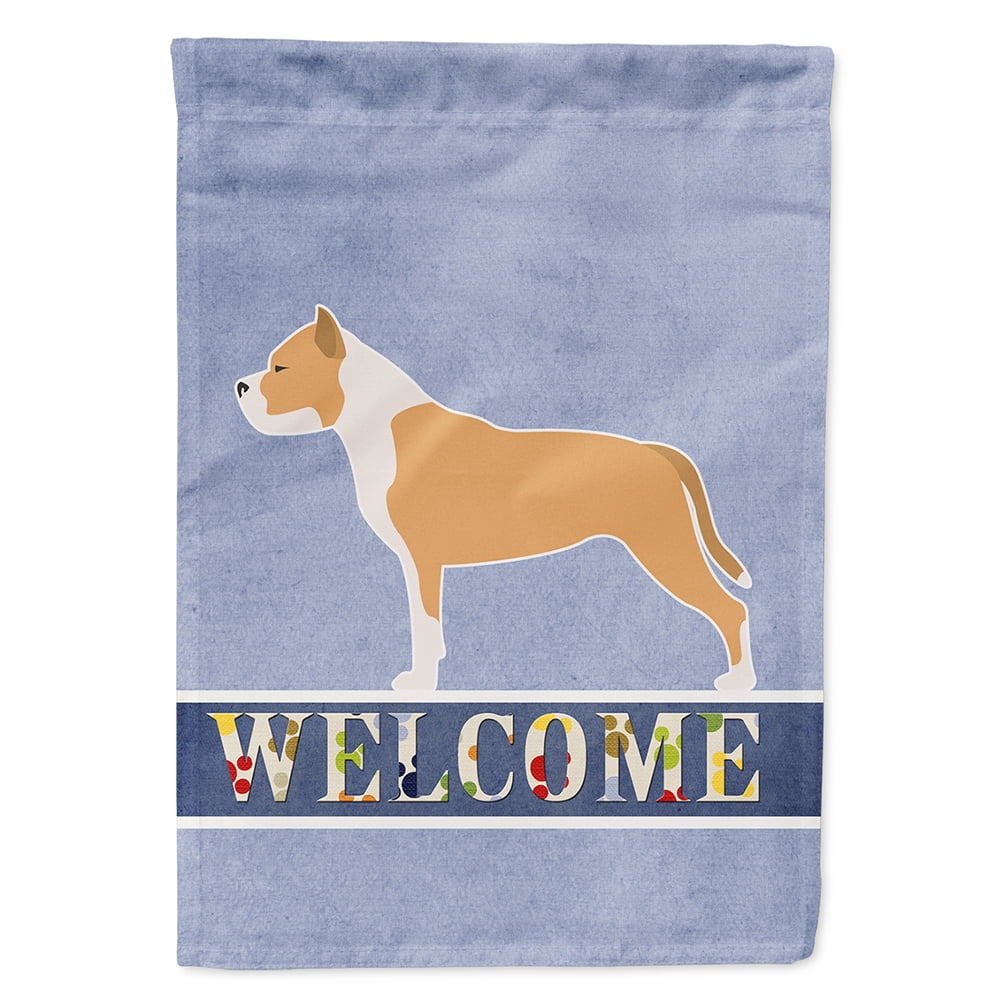 Staffordshire Bull Terrier Welcome Flag Canvas House Size
