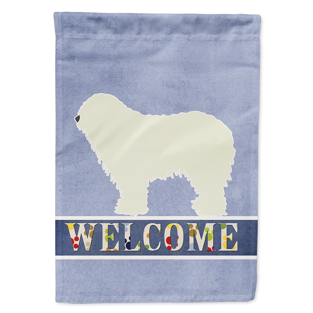 Komondor Welcome Flag Canvas House Size