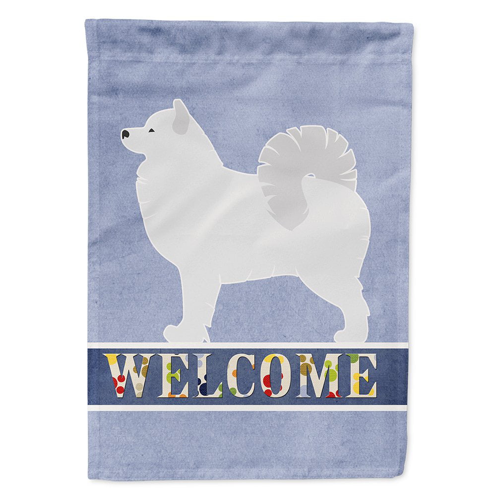 Samoyed Welcome Flag Canvas House Size