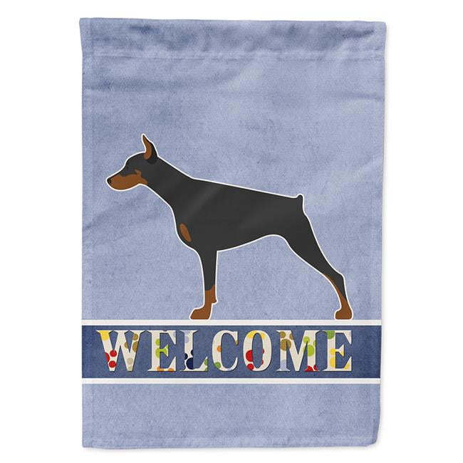BB5564CHF Doberman Pinscher Welcome Flag Canvas House Size