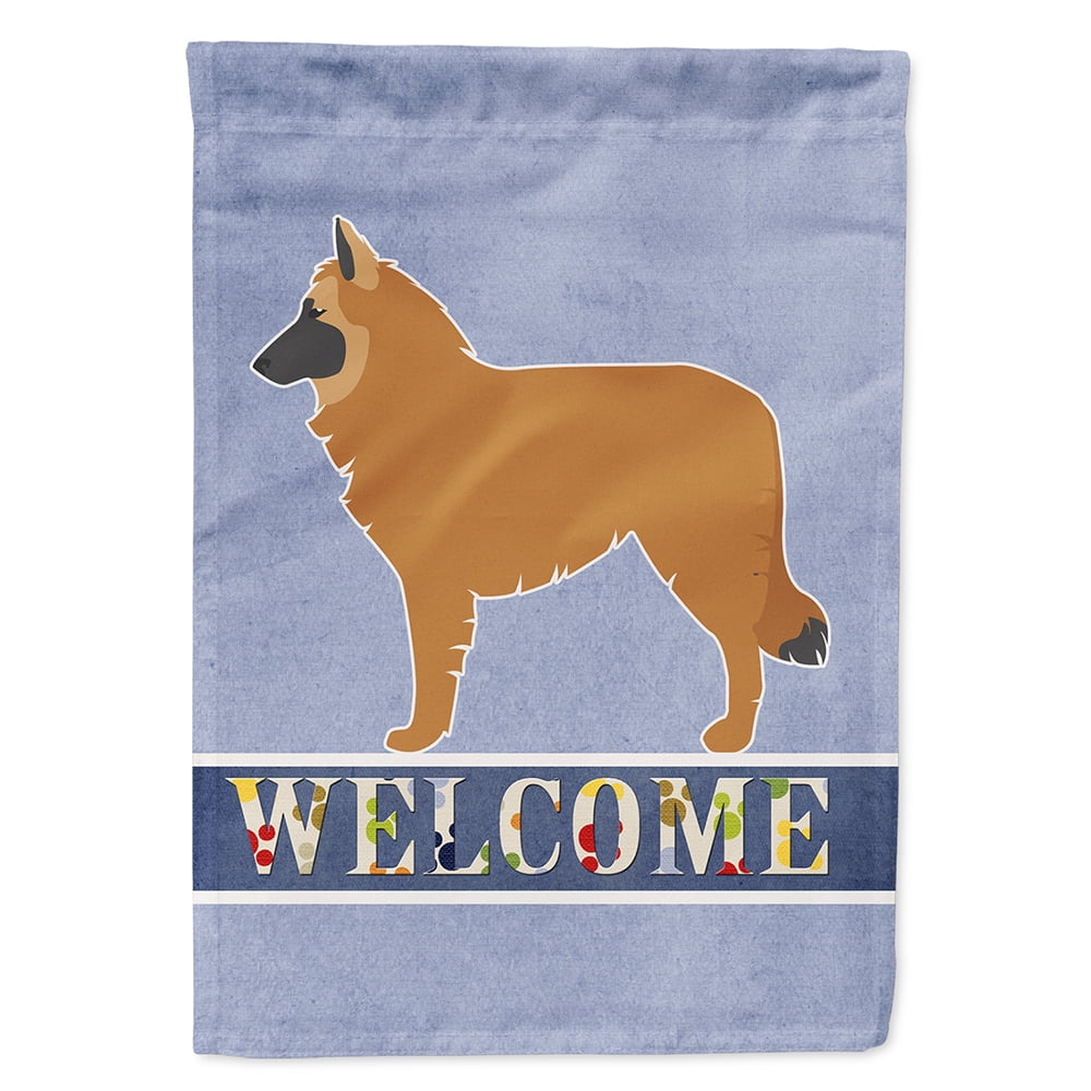BB5565CHF Belgian Shepherd Welcome Flag Canvas House Size