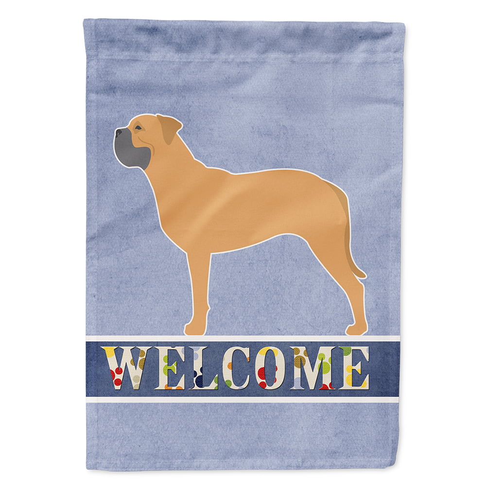 Bullmastiff Welcome Flag Canvas House Size