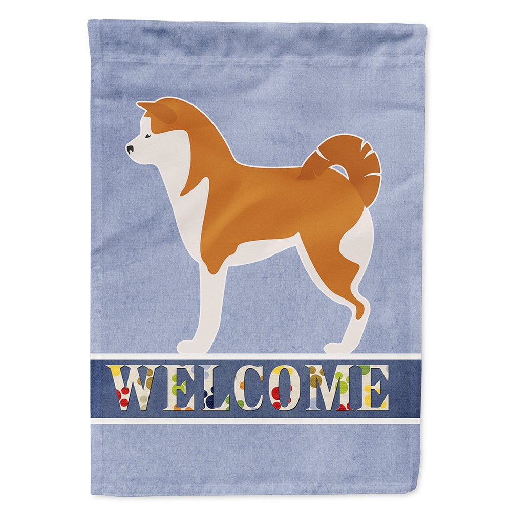 Akita Welcome Flag Canvas House Size