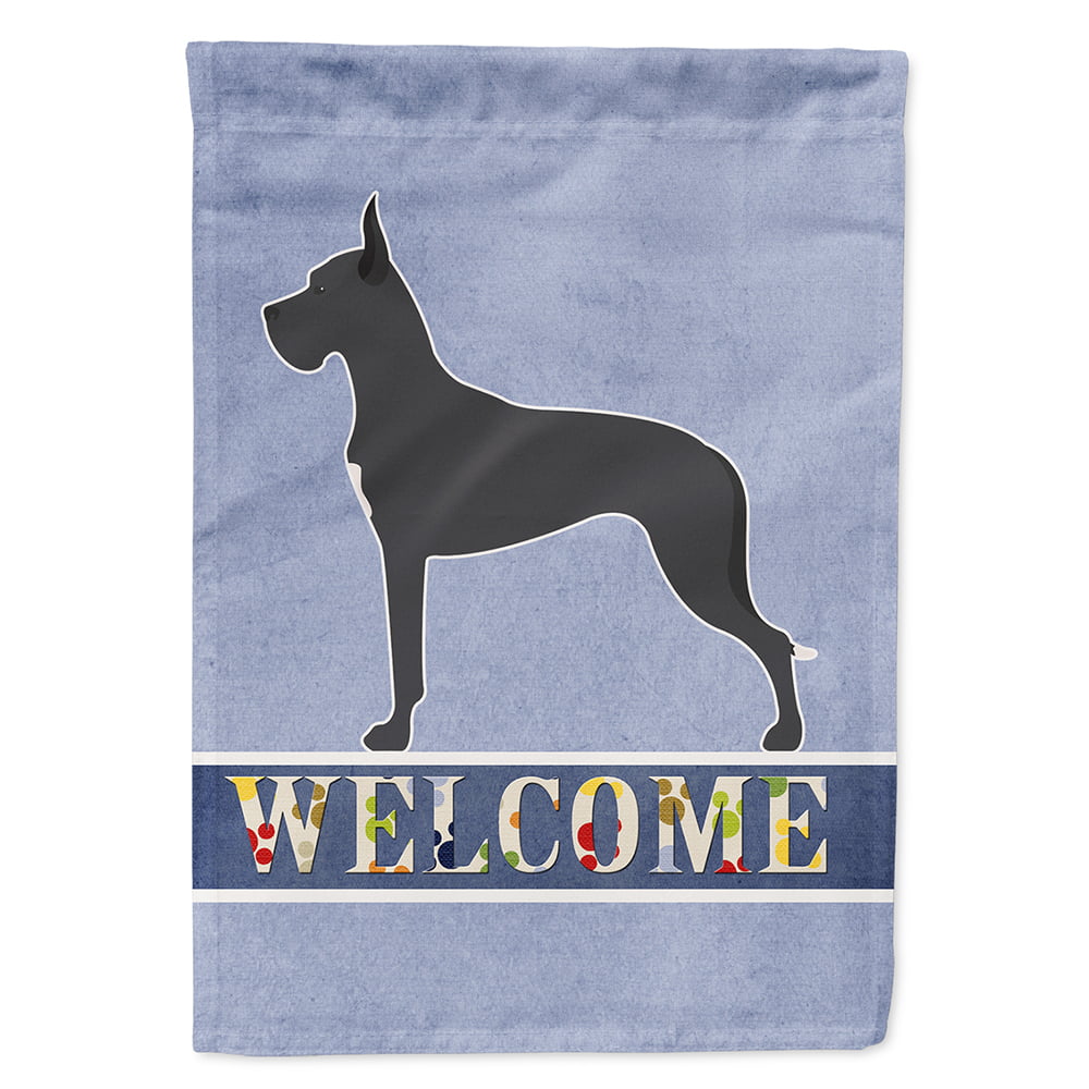 Great Dane Welcome Flag Canvas House Size