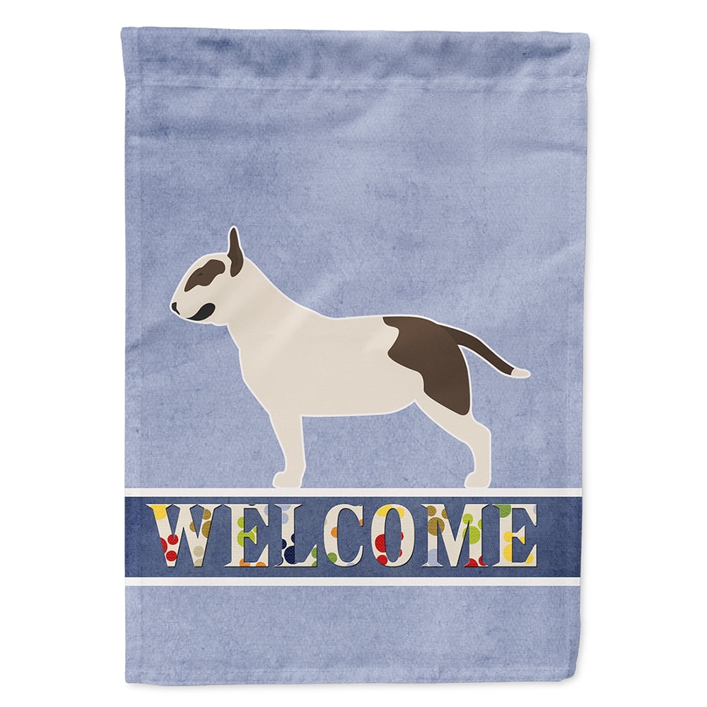 Bull Terrier Welcome Flag Canvas House Size
