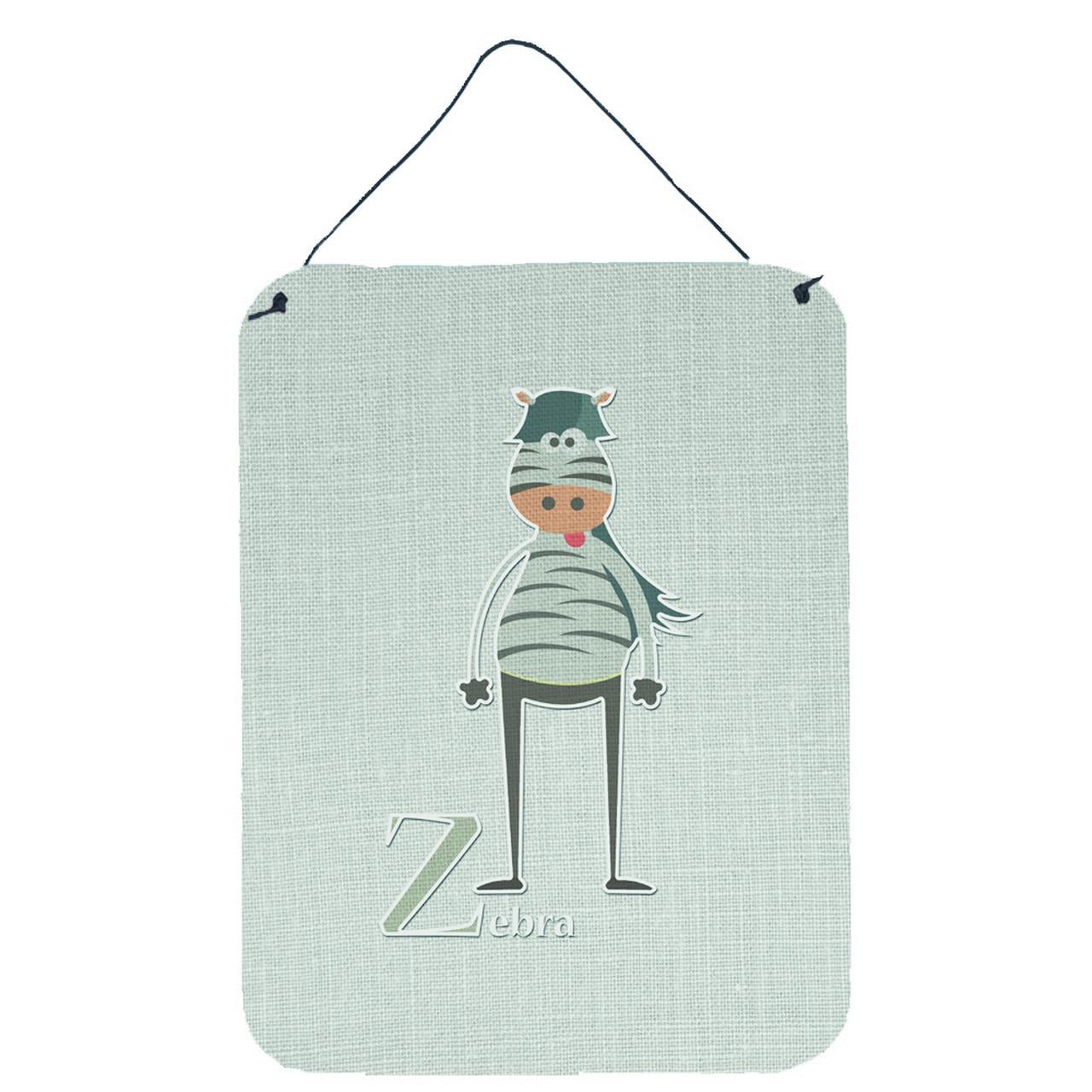 Alphabet Z for Zebra Wall or Door Hanging Prints