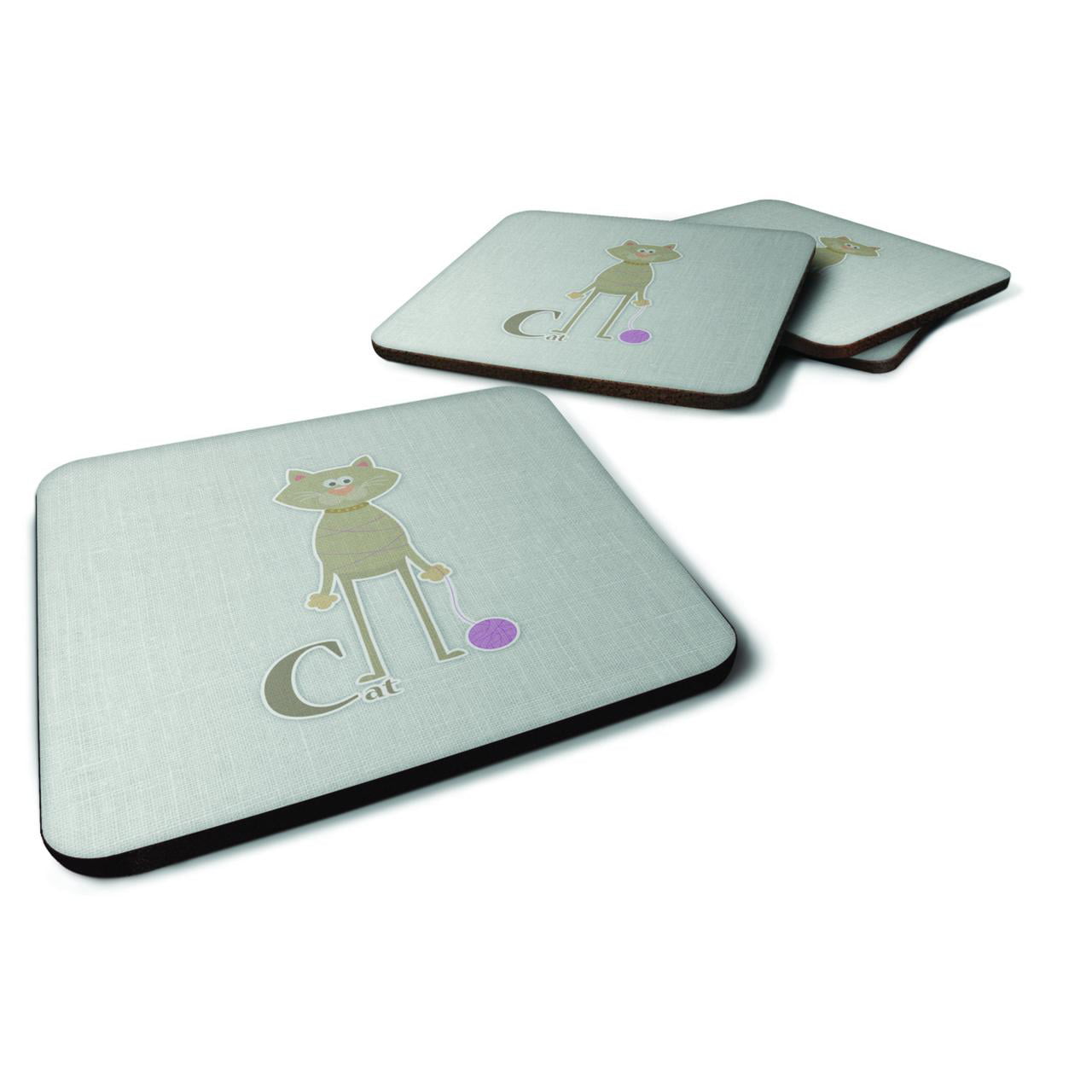BB5728FC Alphabet C For Cat Foam Coasters - Set of 4