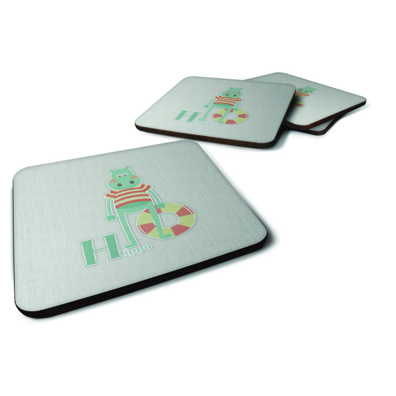 BB5733FC Alphabet H For Hippopotamus Foam Coasters - Set of 4