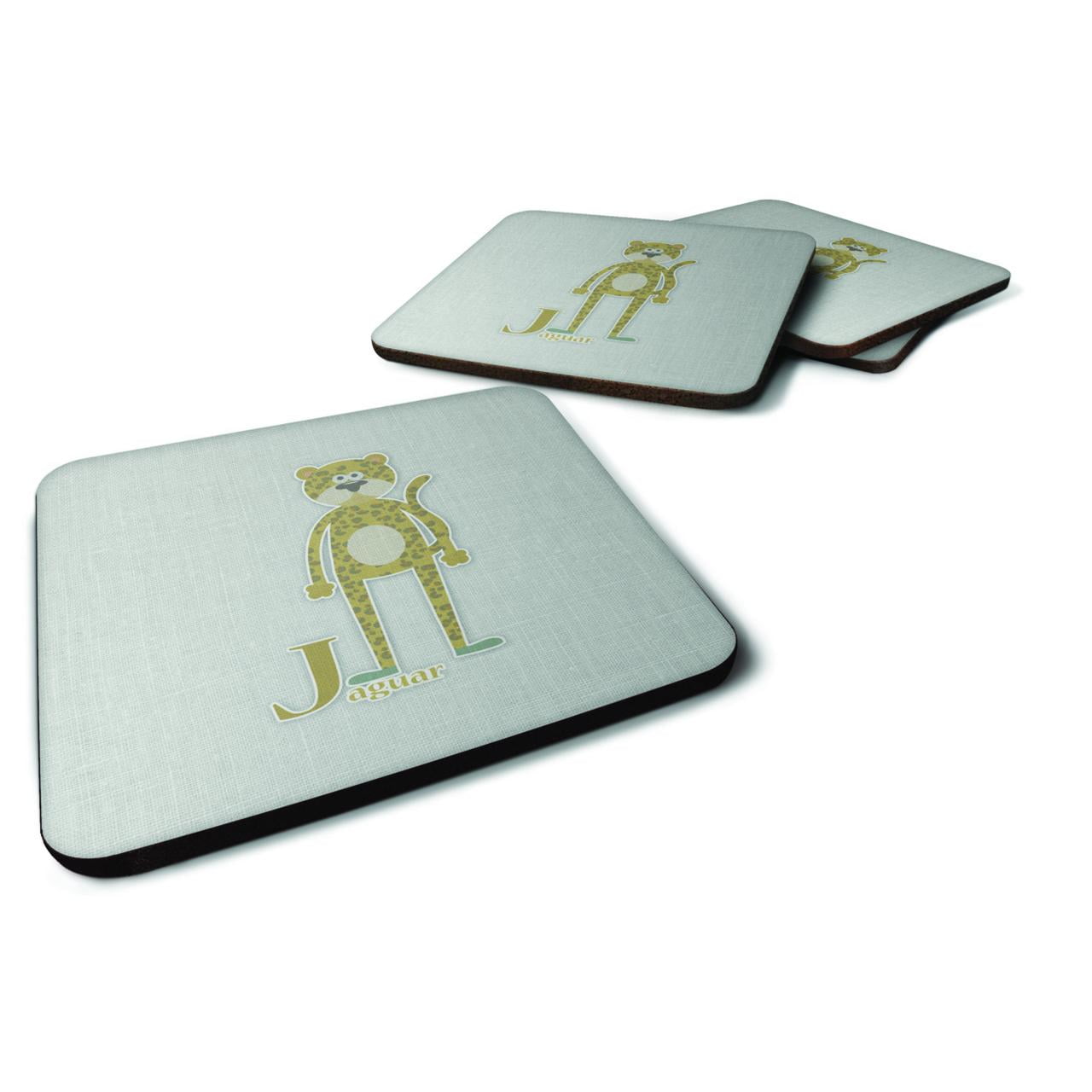 BB5735FC Alphabet J For Jaguar Foam Coasters - Set of 4