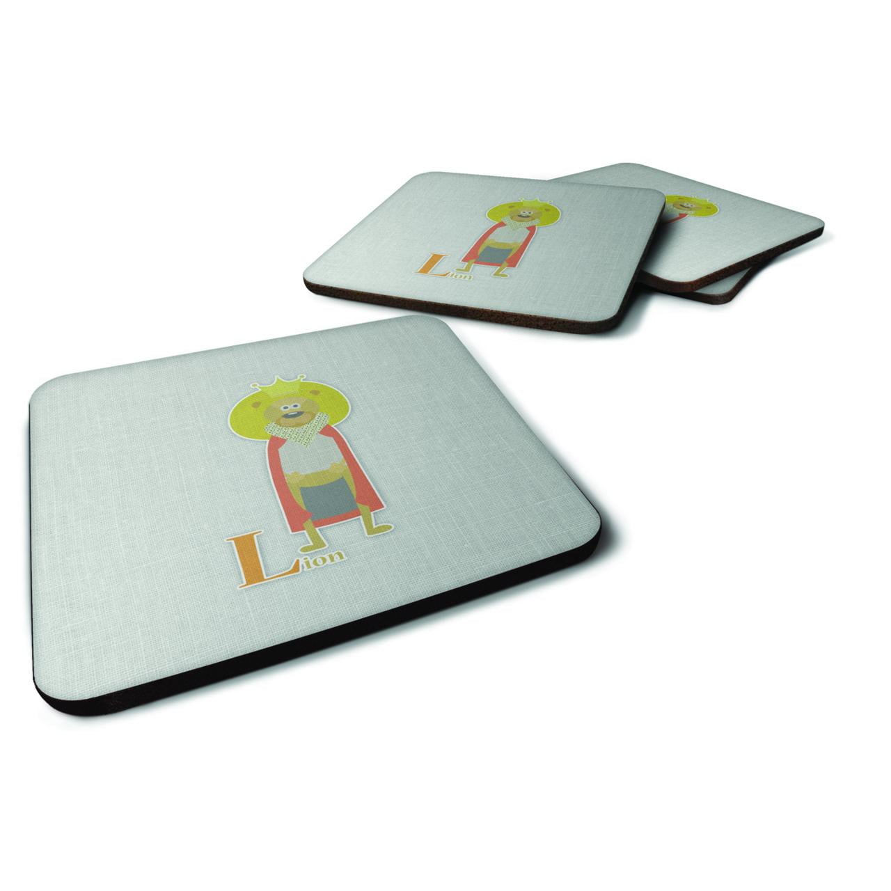 BB5737FC Alphabet L For Lion Foam Coasters - Set of 4