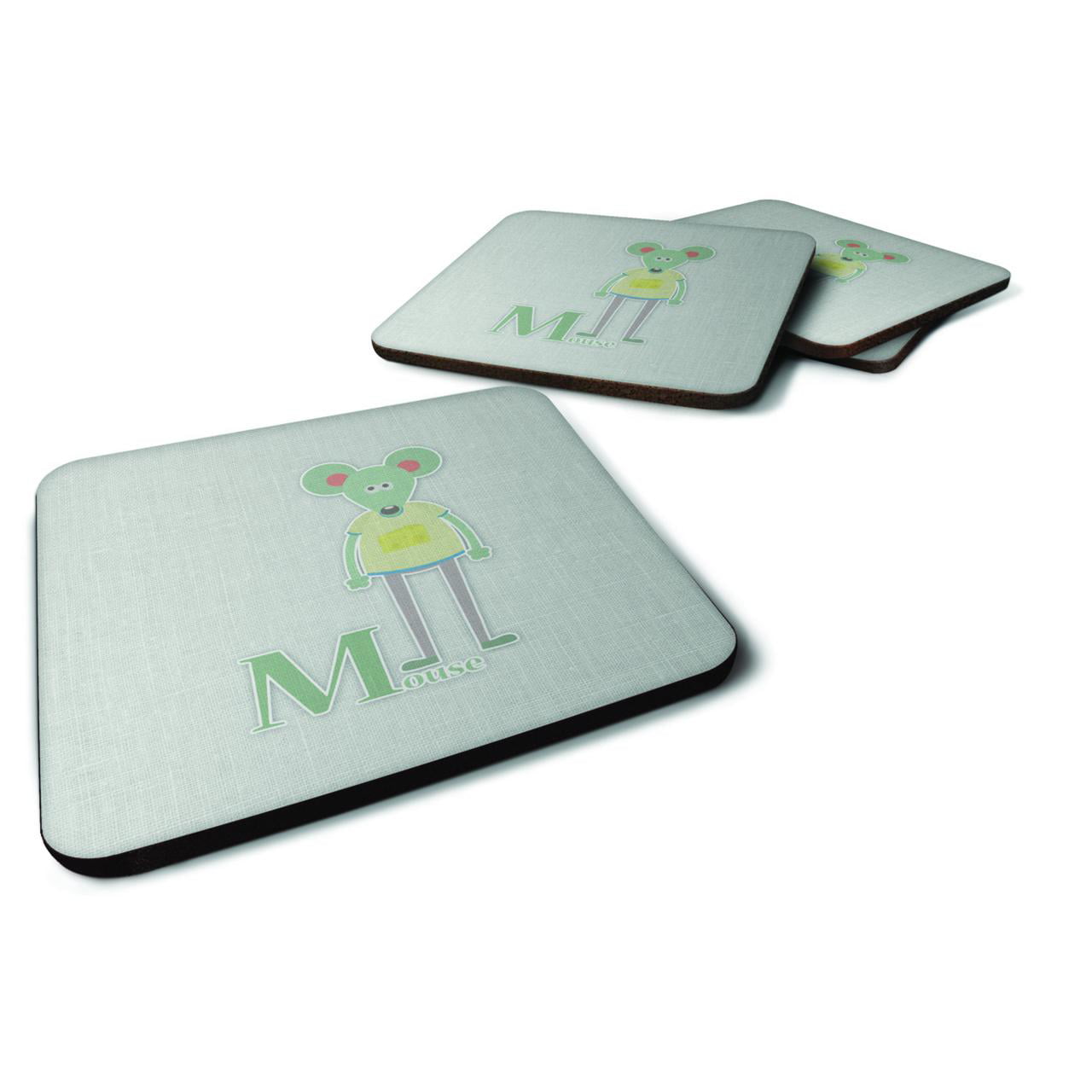 BB5738FC Alphabet M For Mouse Foam Coasters - Set of 4