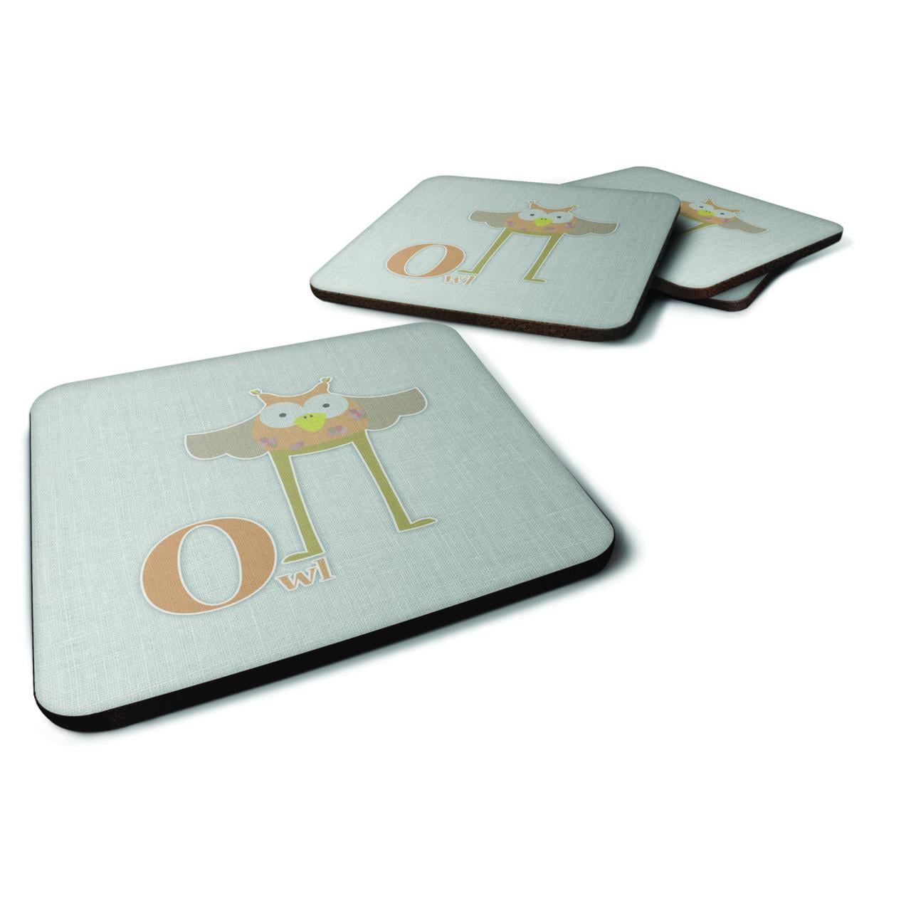 BB5740FC Alphabet O For Owl Foam Coasters - Set of 4
