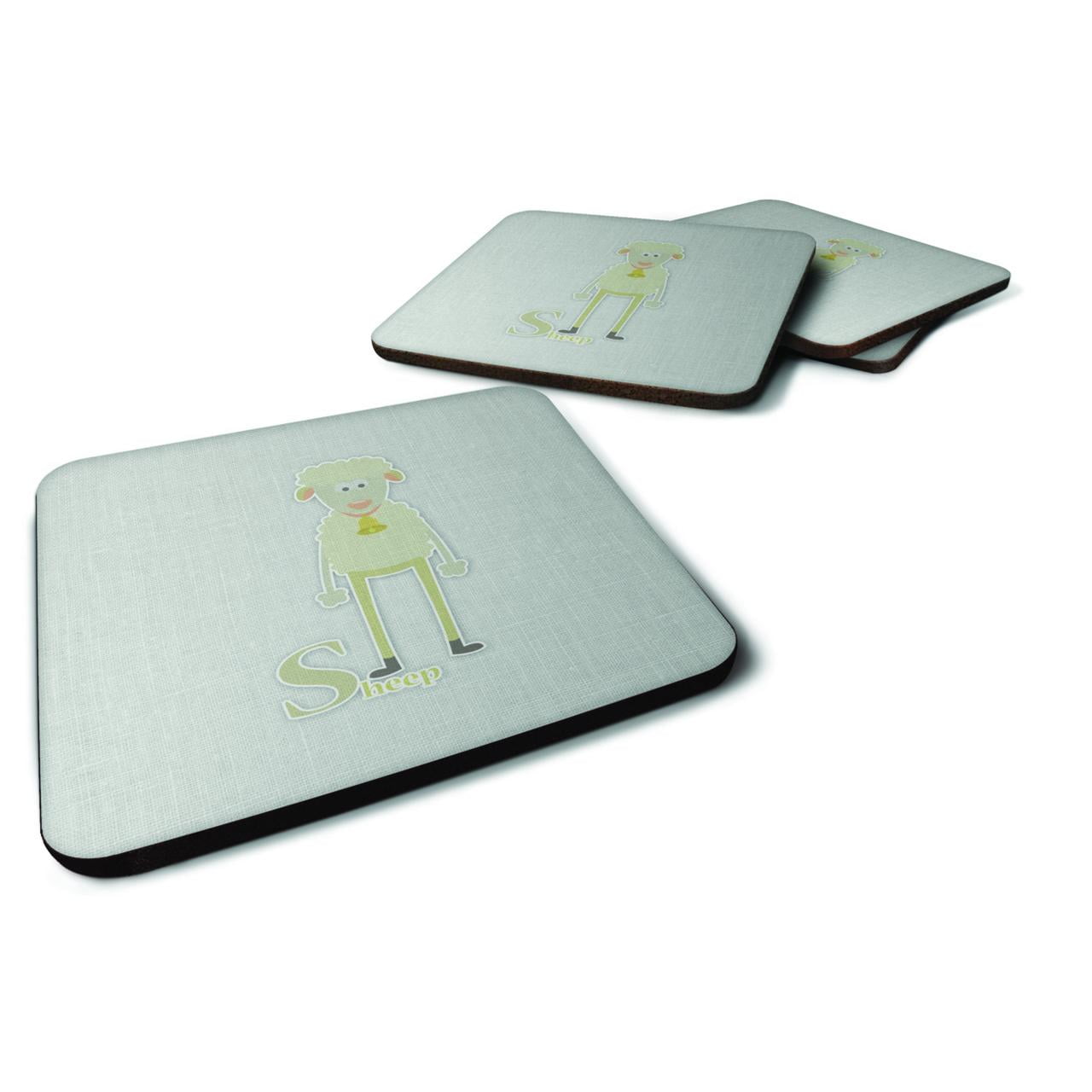 BB5744FC Alphabet S For Sheep Foam Coasters - Set of 4