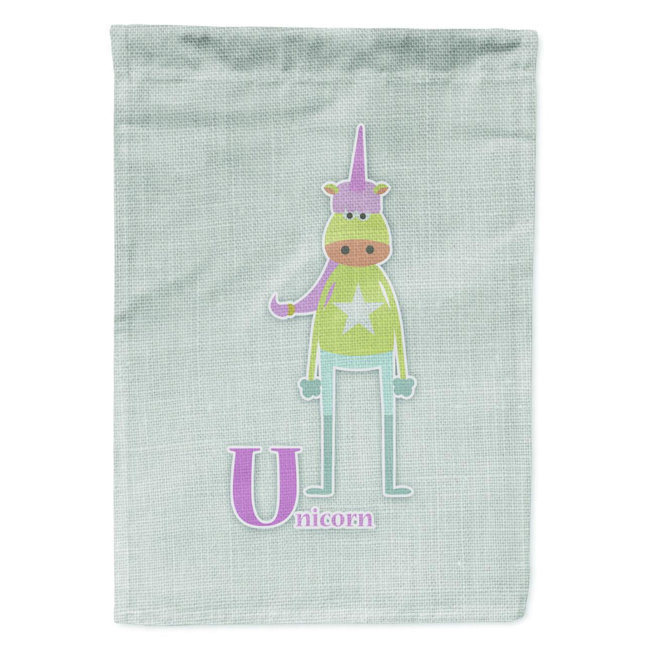 Alphabet U for Unicorn Garden Size Flag