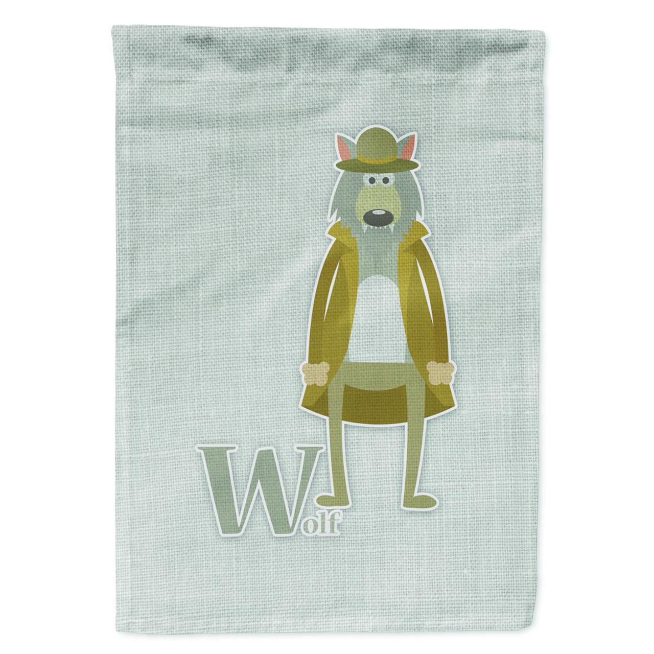 Alphabet W for Wolf Garden Size Flag