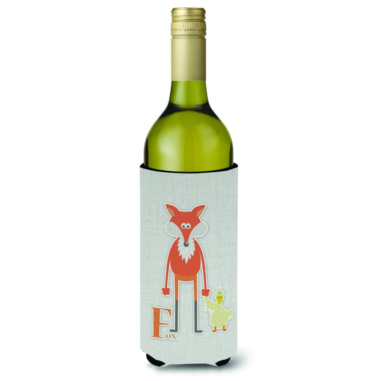 Alphabet F for Fox Wine Bottle Beverge Insulator Hugger