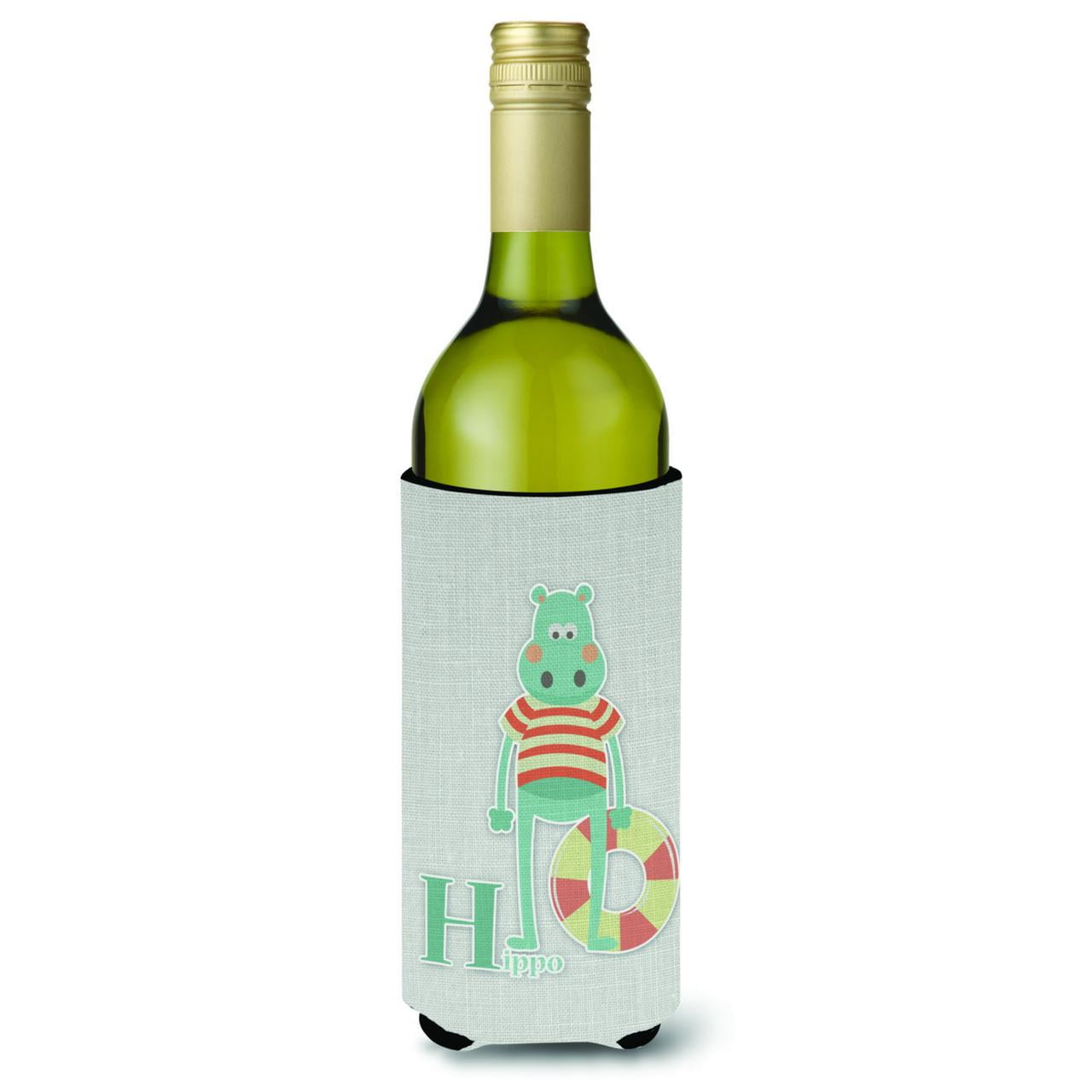 Alphabet H for Hippopotamus Wine Bottle Beverge Insulator Hugger