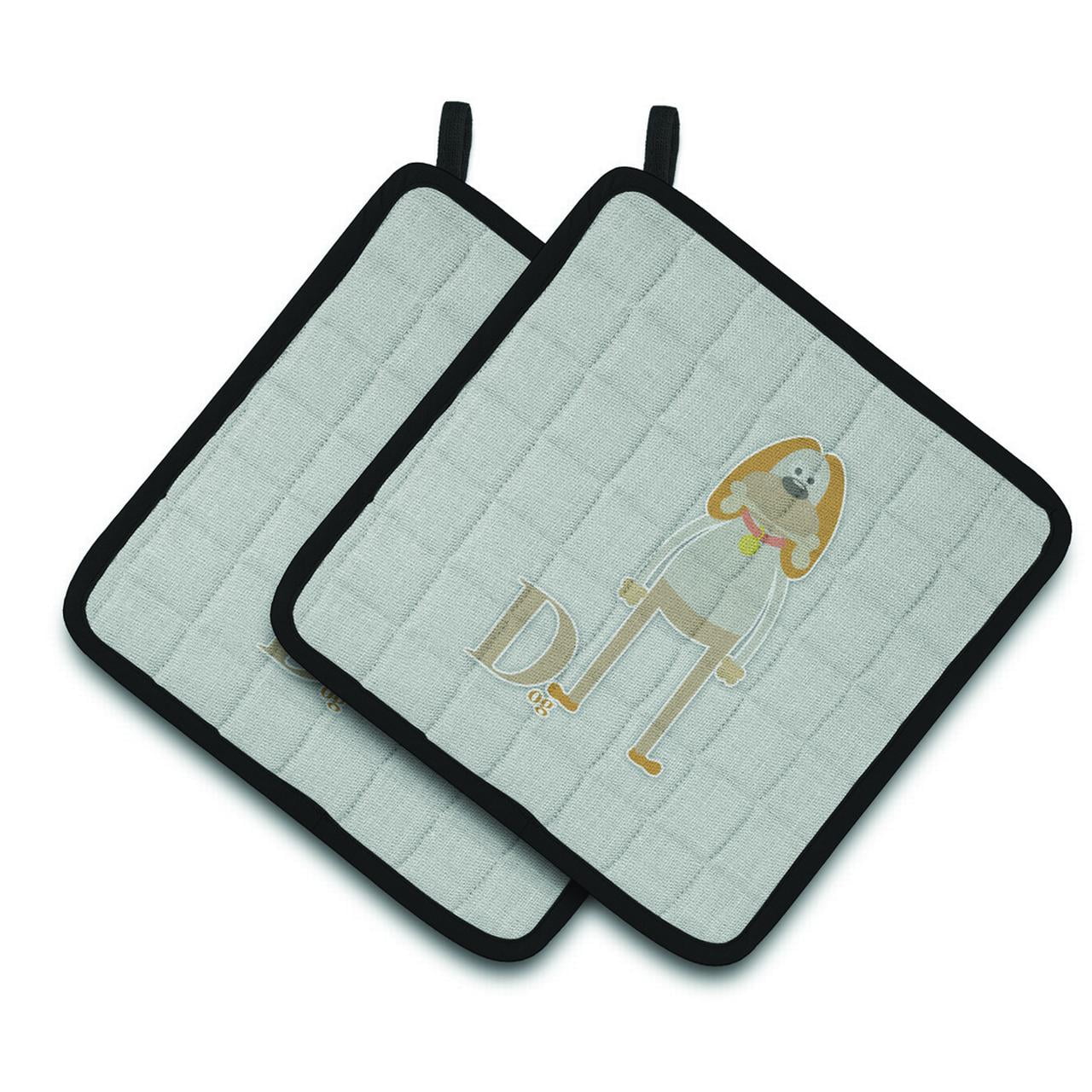 BB5729PTHD Alphabet D For Dog Pair of Pot Holders