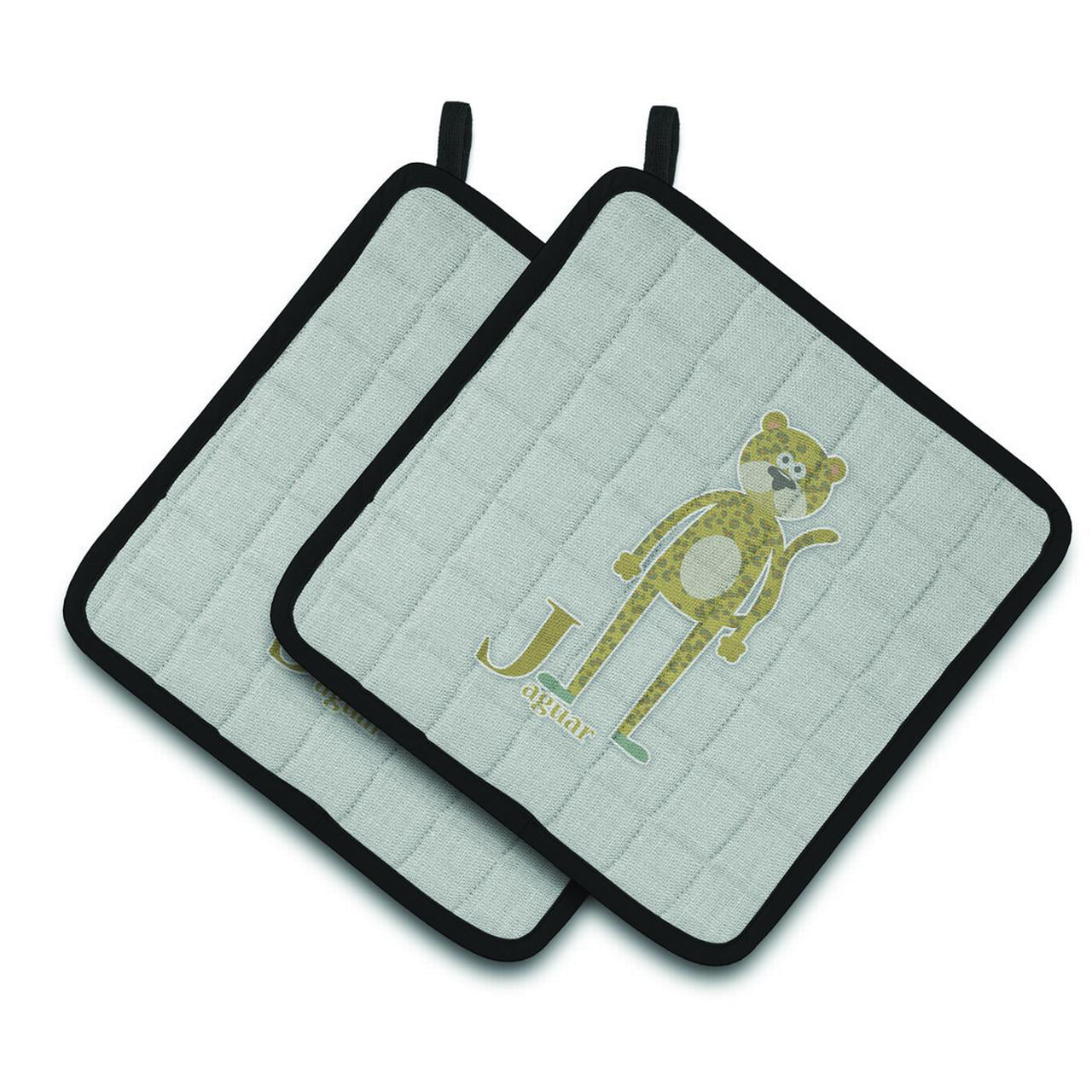 BB5735PTHD Alphabet J For Jaguar Pair of Pot Holders