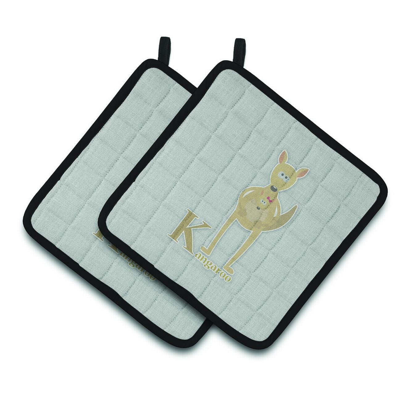BB5736PTHD Alphabet K For Kangaroo Pair of Pot Holders