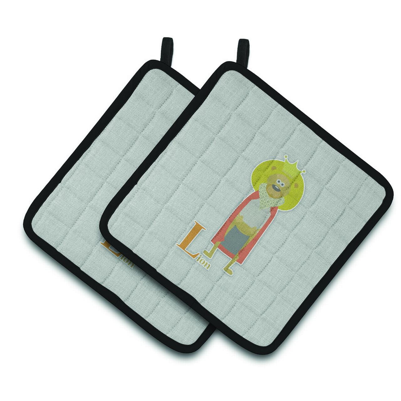 BB5737PTHD Alphabet L For Lion Pair of Pot Holders