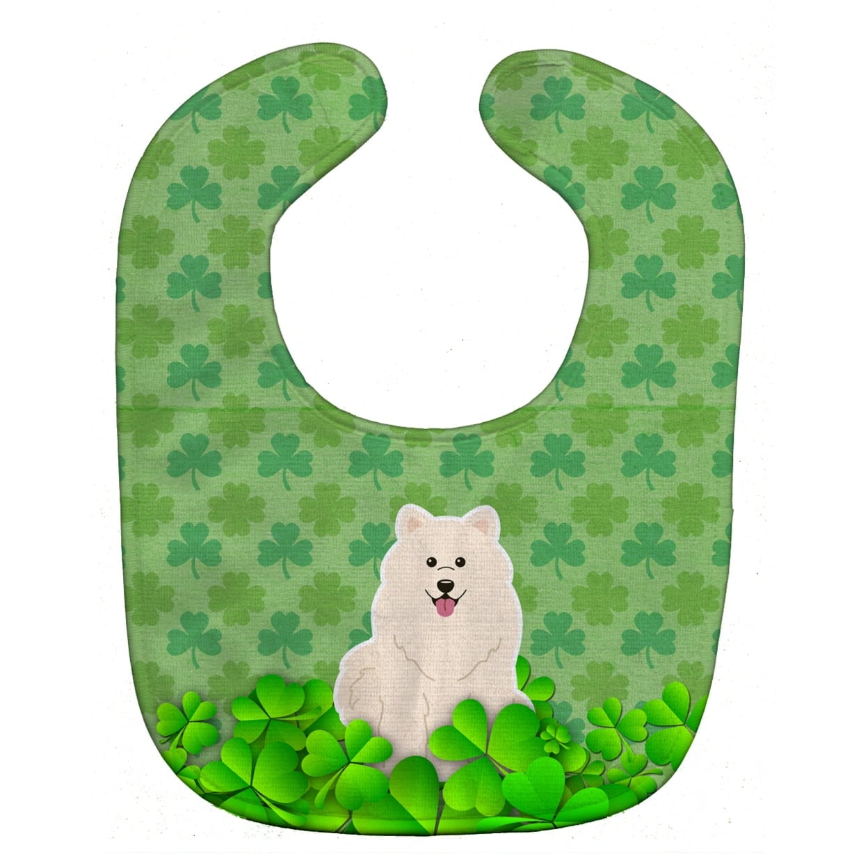BB6171BIB Samoyed Shamrocks Baby Bib