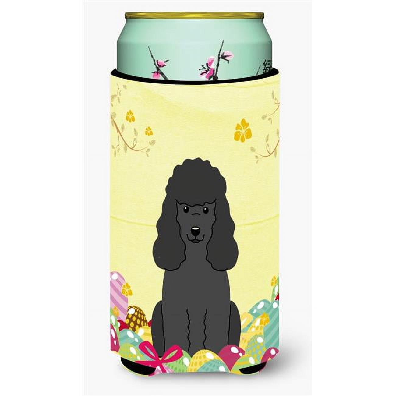 Easter Eggs Poodle Black Tall Boy Beverage Insulator Hugger