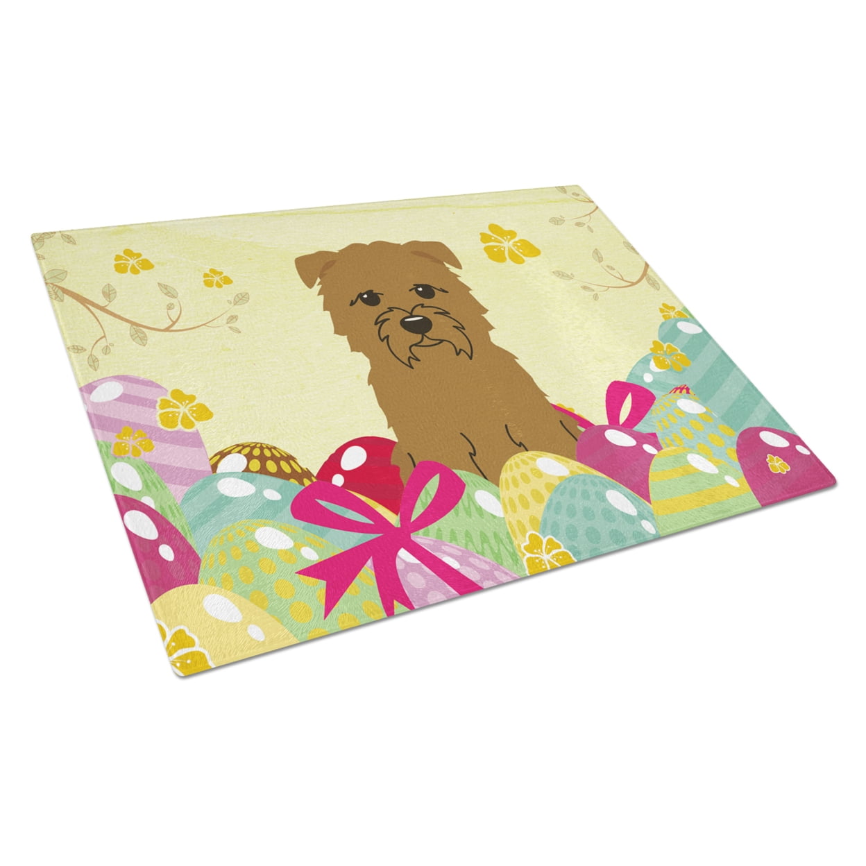 BB6060LCB Easter Eggs Glen of Imal Tan Glass Cutting Board - Large