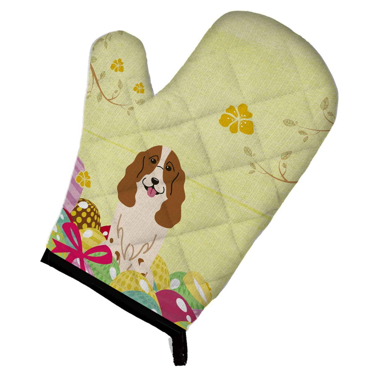 BB6031OVMT Easter Eggs Russian Spaniel Oven Mitt