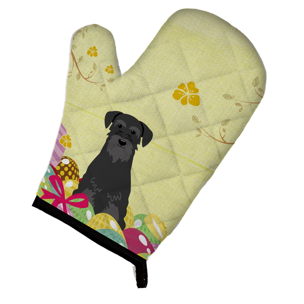 Easter Eggs Standard Schnauzer Black Oven Mitt