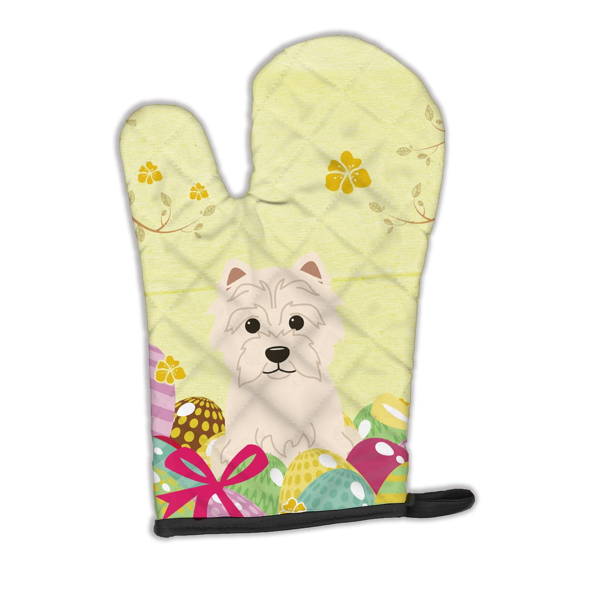 BB6042OVMT Easter Eggs Westie Oven Mitt