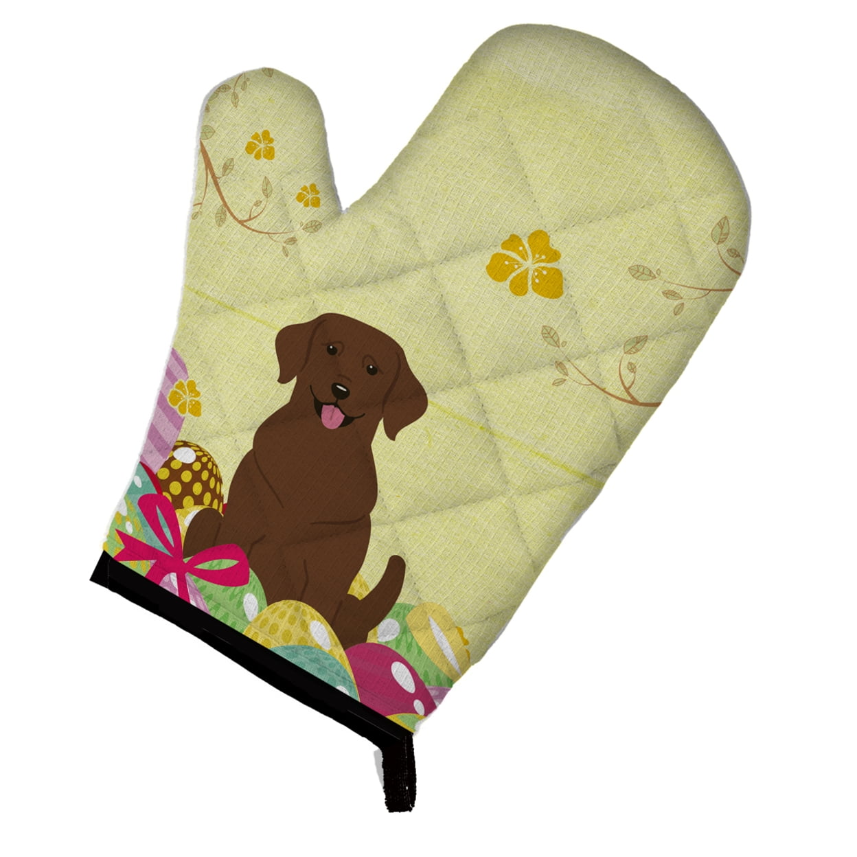 BB6056OVMT Easter Eggs Chocolate Labrador Oven Mitt
