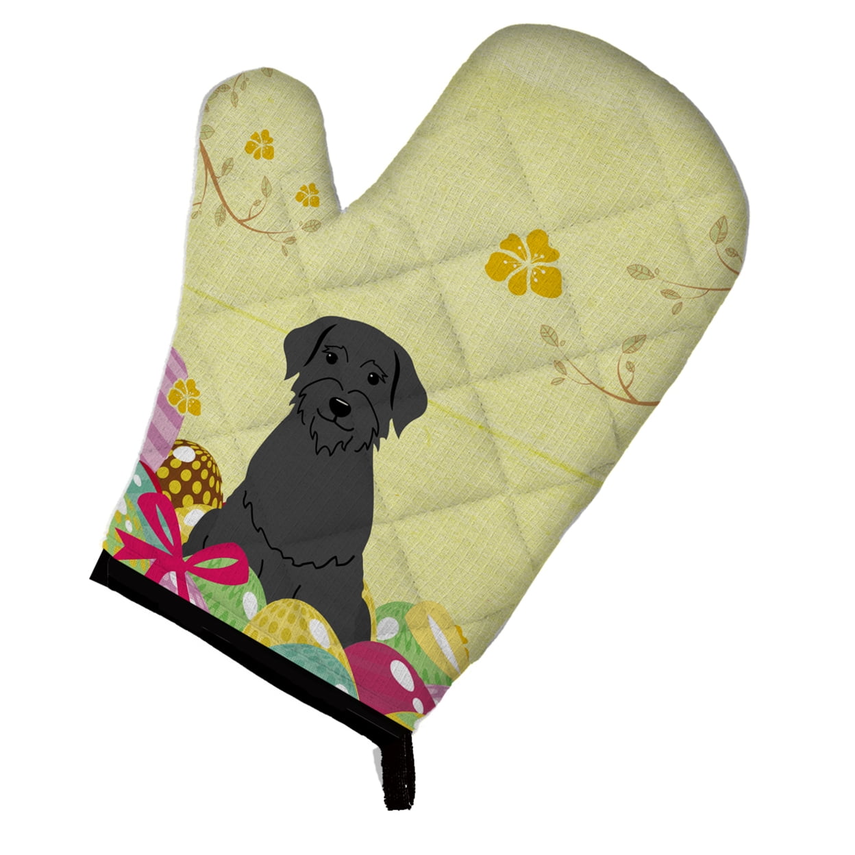 BB6066OVMT Easter Eggs Giant Schnauzer Oven Mitt